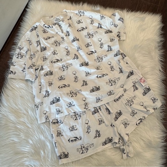 Disney Winnie the Pooh and Pals Sleepwear PJ Shorts Set for Women Large Pajamas - Picture 5 of 16